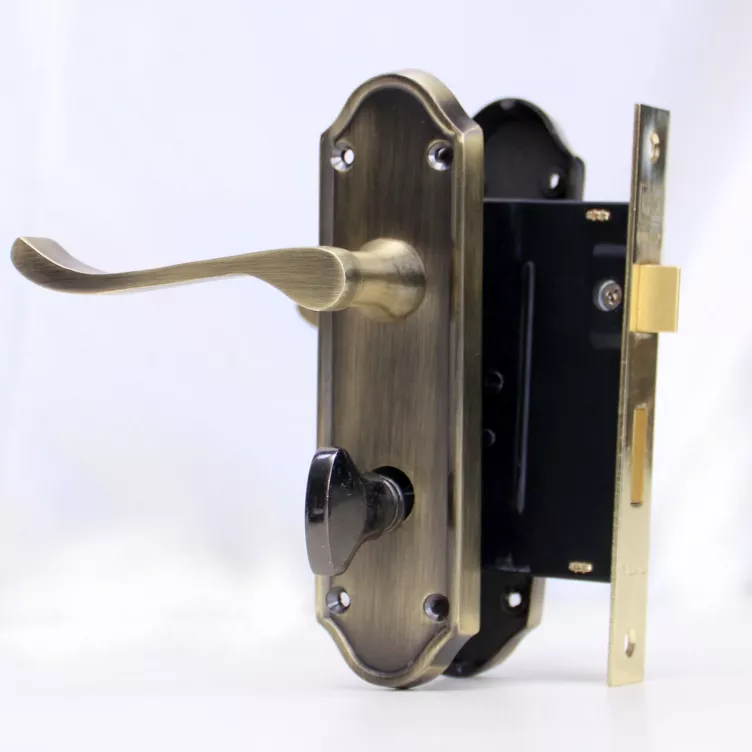 Union 2 Lever Lockset with Oriental Design handle - Image 2